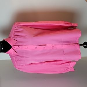 Vintage Hot pink collared button down blouse